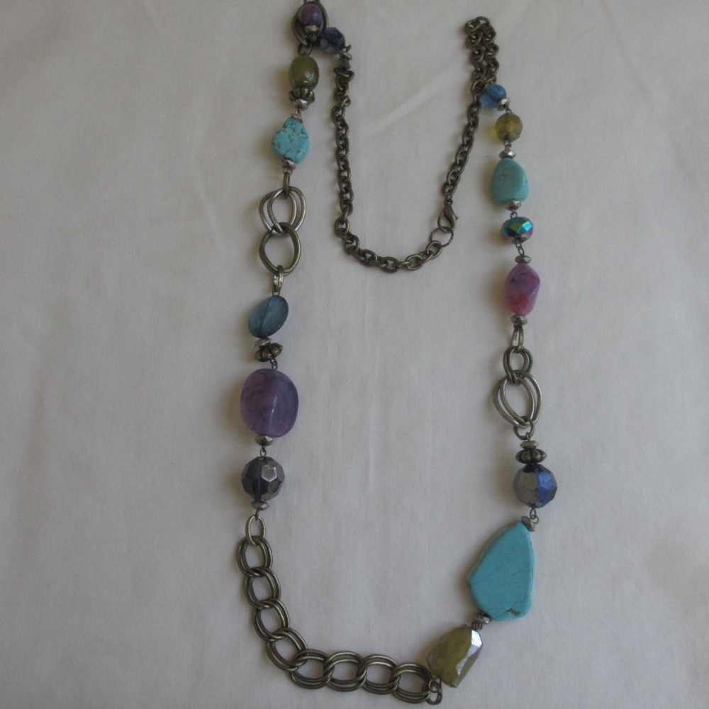 NECKLACES TURQUOISE BEADS chain